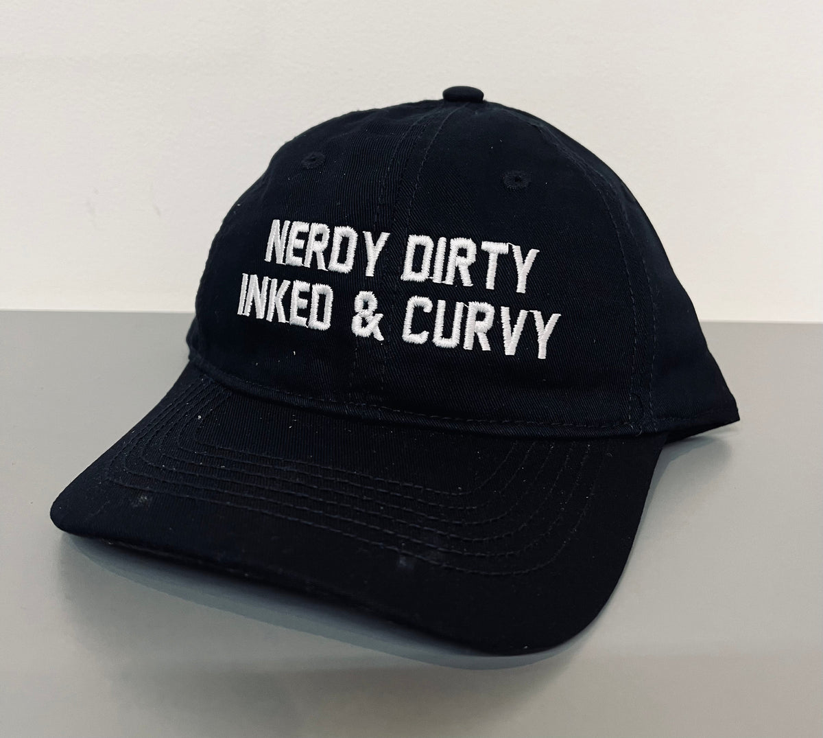 Nerdy Dirty Inked & Curvy Embroidered Dad Hat - READY TO SHIP -  - 