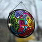Celtic Eternal Knot Hand-Painted Stained Glass Panel