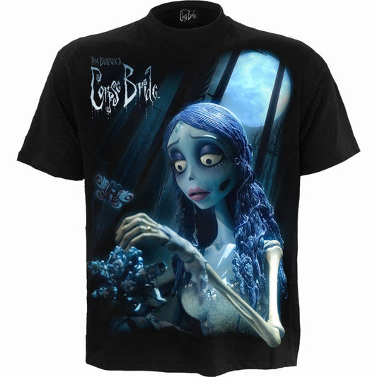 CORPSE BRIDE - GLOW IN THE DARK - Front Print T-Shirt Black -  - T-Shirts