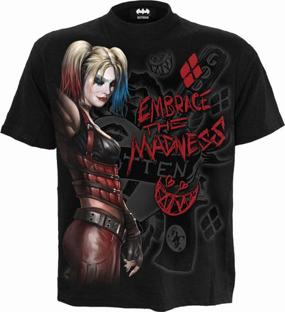 HARLEY QUINN - EMBRACE MADNESS - Front Print T-Shirt Black -  - T-Shirts