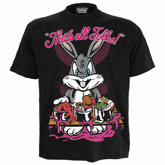 BUGS - EVIL BUNNY - Front Print T-Shirt Black -  - T-Shirts