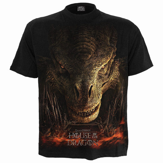 HOD - DRAGON THRONE - Front Print T-Shirt Black -  - T-Shirts