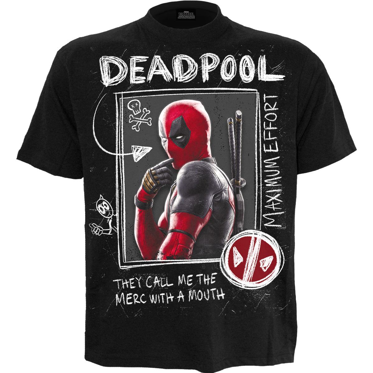 DEADPOOL - WOLVERINE SKETCHES - T-Shirt Black -  - T-Shirts