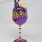 Artisan One Moon Flame Drink Up Witches Wine Glass Candle Cherry Cheesecake 18oz