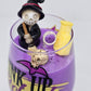 Artisan One Moon Flame Drink Up Witches Wine Glass Candle Cherry Cheesecake 18oz