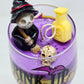Artisan One Moon Flame Drink Up Witches Wine Glass Candle Cherry Cheesecake 18oz