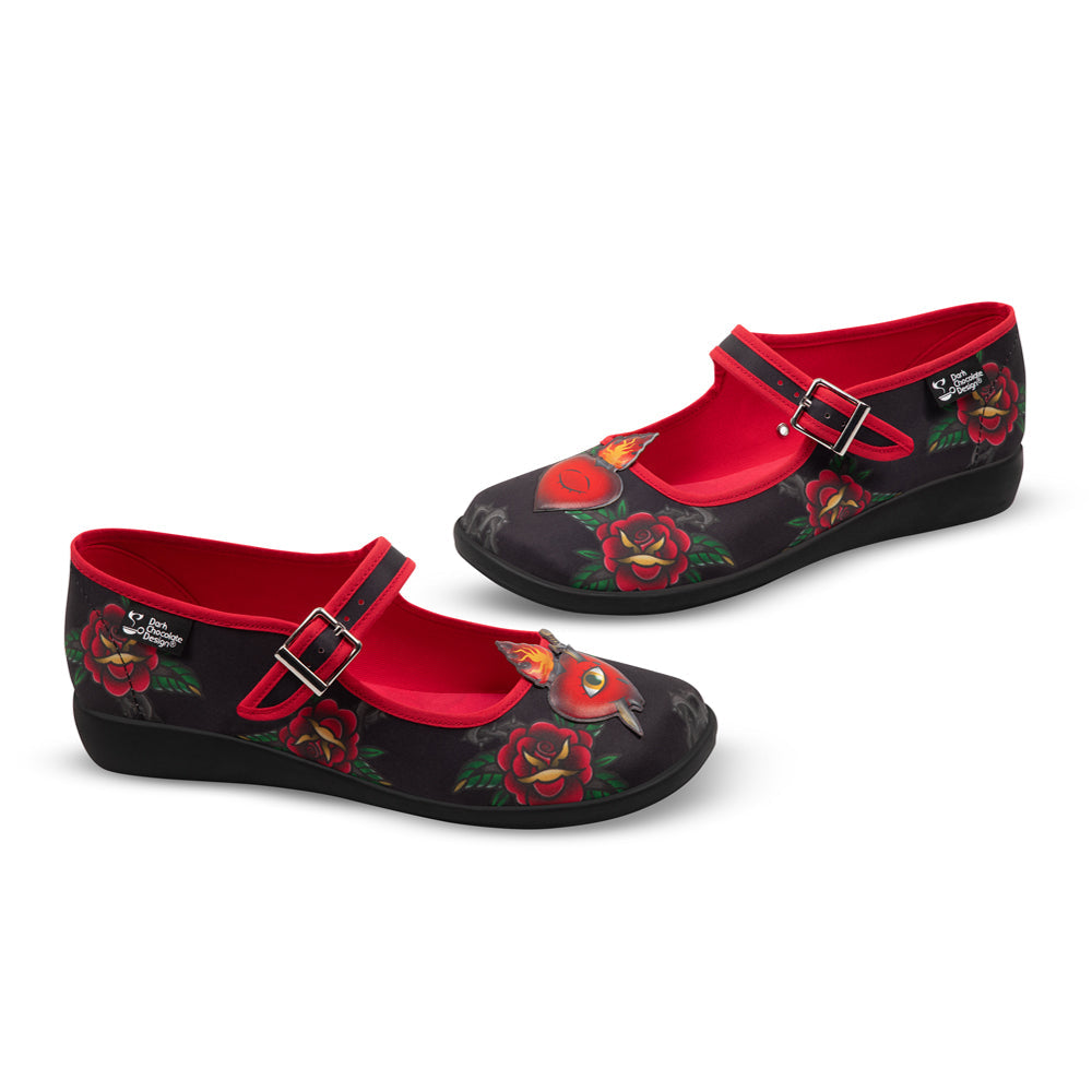 Heart Women's Mary Jane Flat