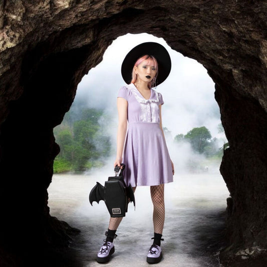 EVERY MOURNING COLLAR DRESS PASTEL LILAC Size: S