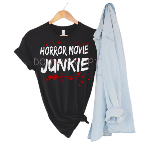 Horror Movie Red And White Crime Junkie Tee - Unisex Horror Shirt