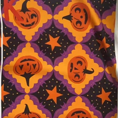 "Purple Bat Frame" Vintage Pumpkins (Johanna Parker Exclusive) Leggings -  - Leggings