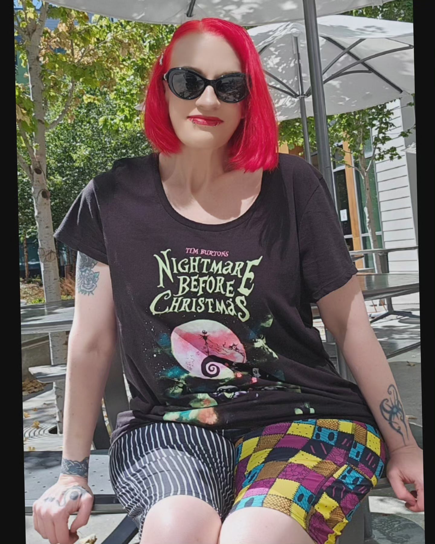 Jack & Sally Halloween Couple (Unique Exclusive) Pocket Biker Shorts - High-quality Handcrafted Vibrant Bike Shorts -  - Shorts