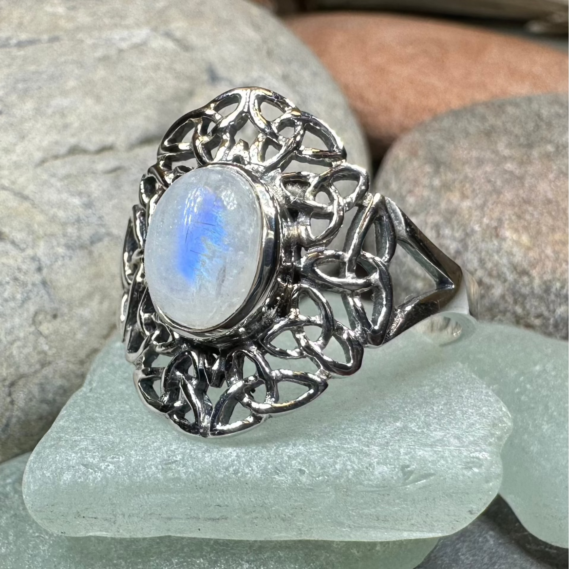 Celtic Starglow Moonstone Ring -  - Ring