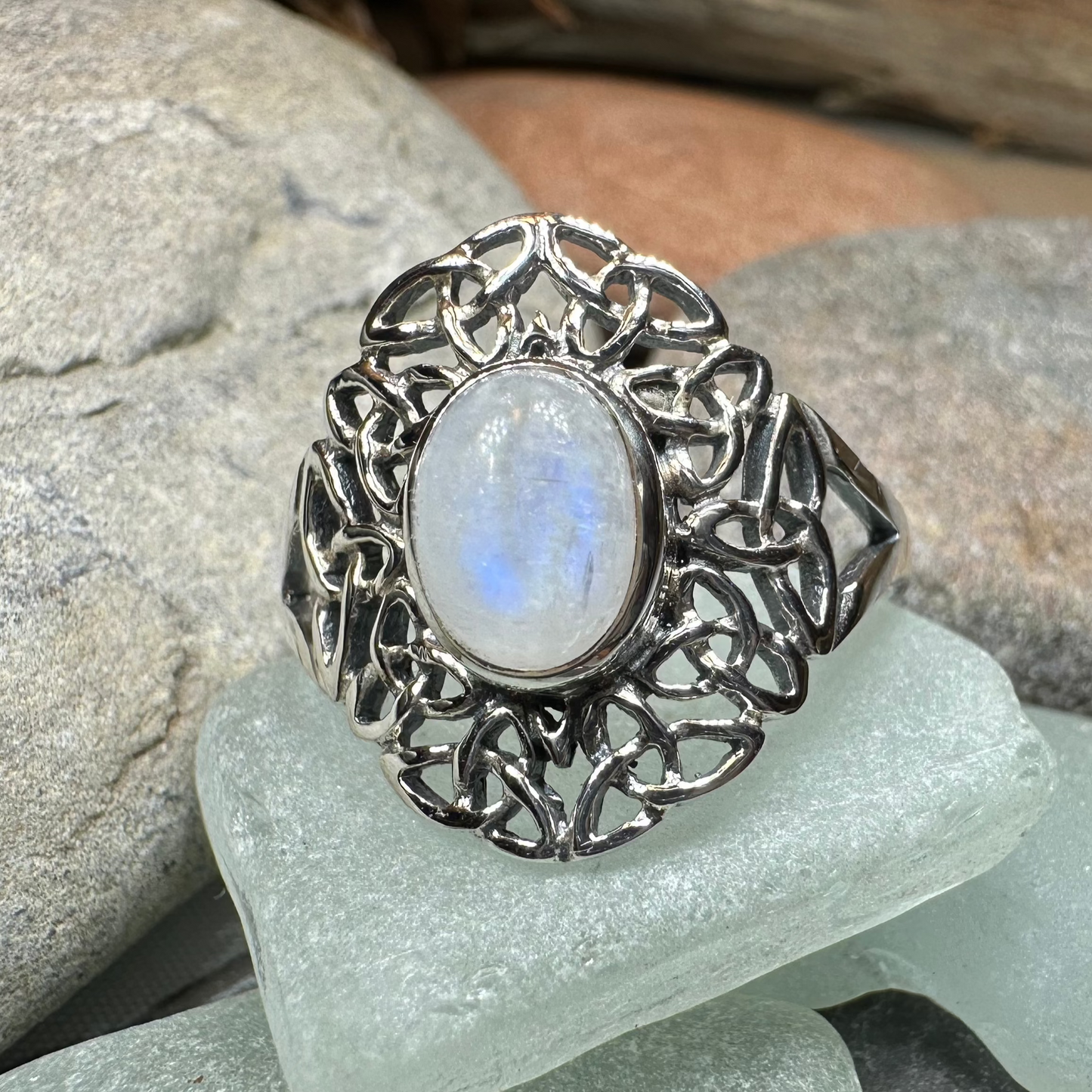 Celtic Starglow Moonstone Ring -  - Ring