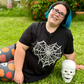 Heart Spider Web Unisex Gothic Romance Tee