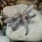 Damsel Dragonfly Marcasite Brooch