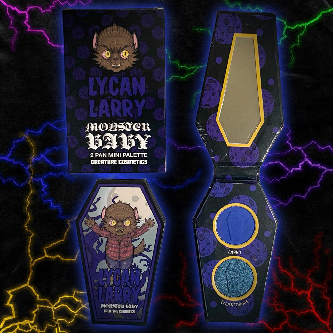 Lycan Larry Coffin Palette W/ Blue FX Shadows
