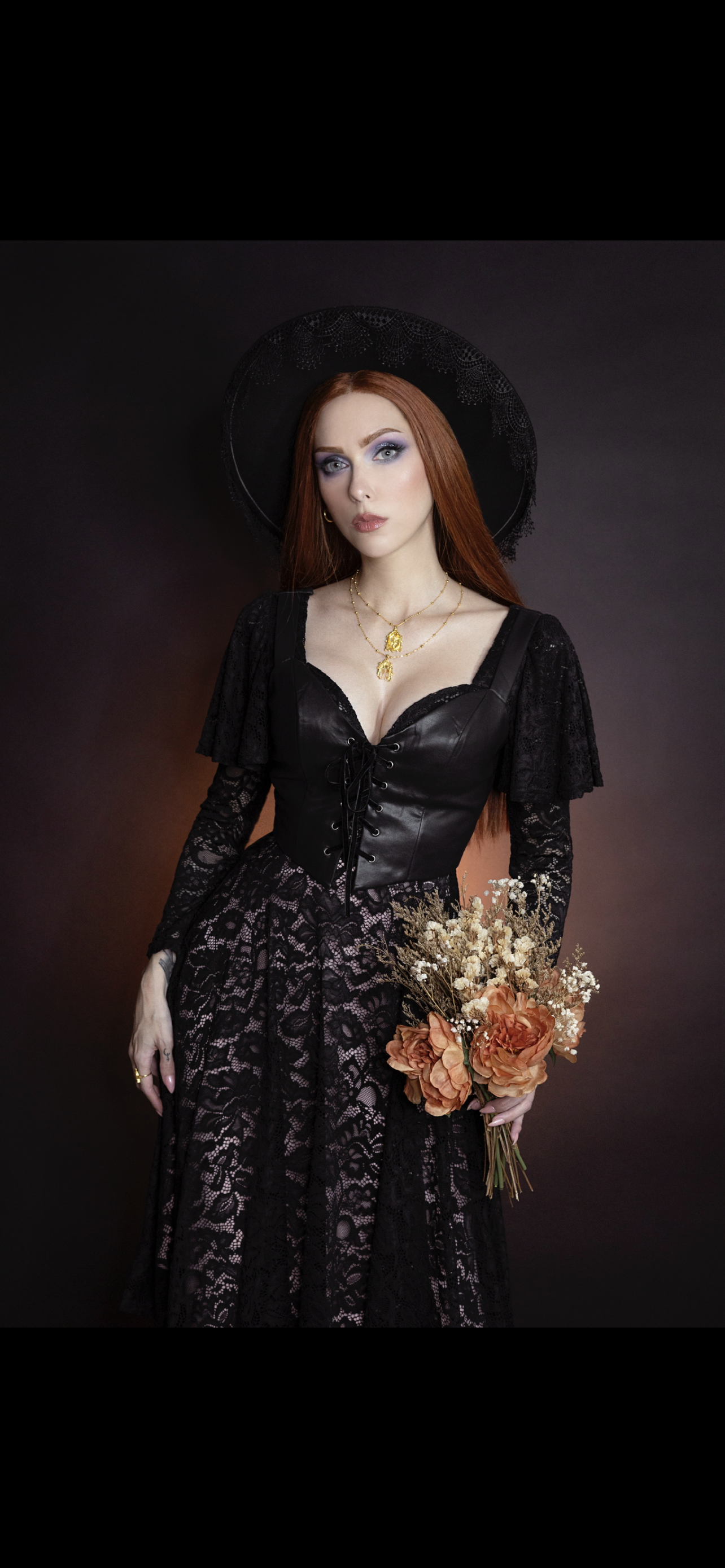 Tempest - Illusion Lace Dress with Vegan Leather Faux Corset -  - 