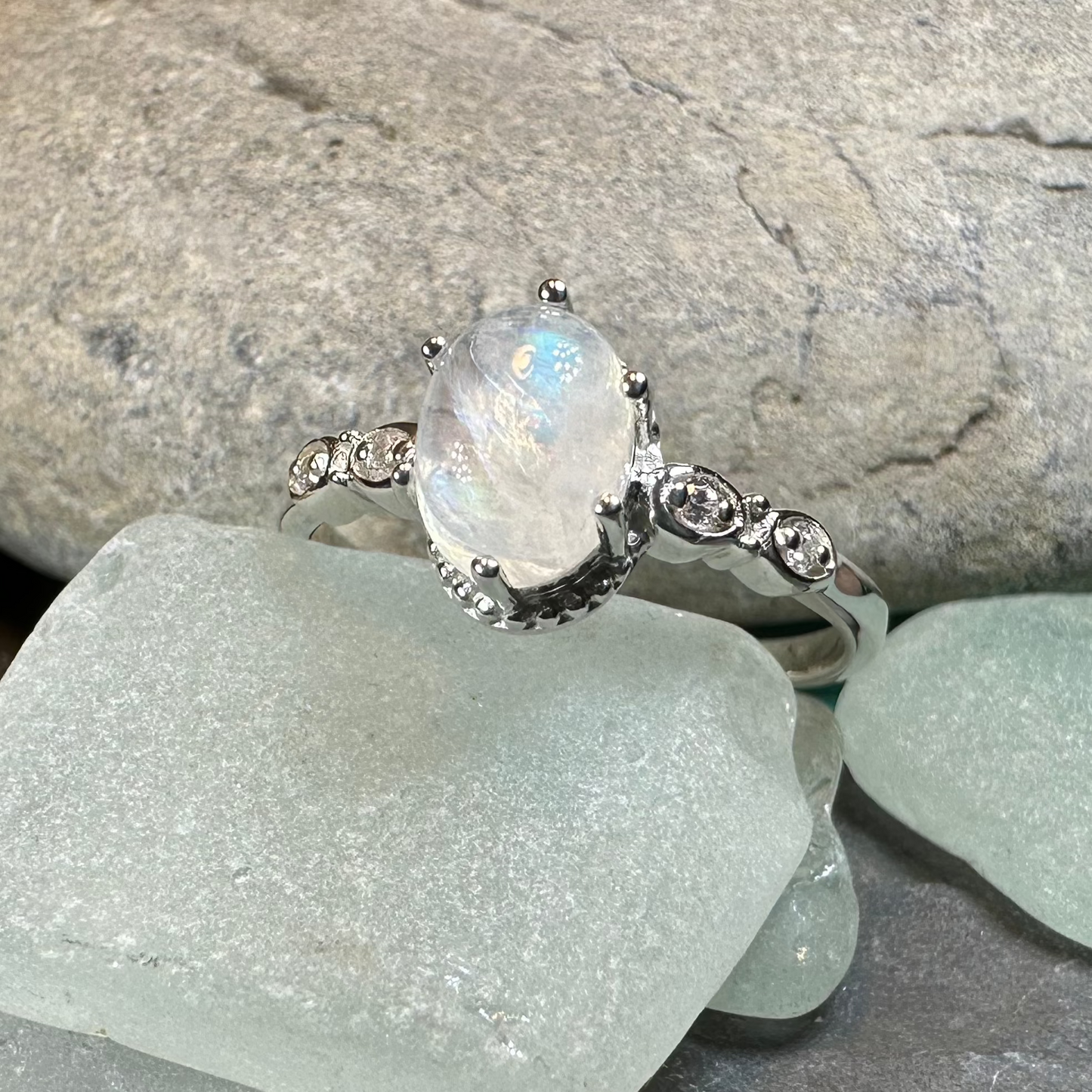 Diana Moonstone Promise Ring -  - Ring