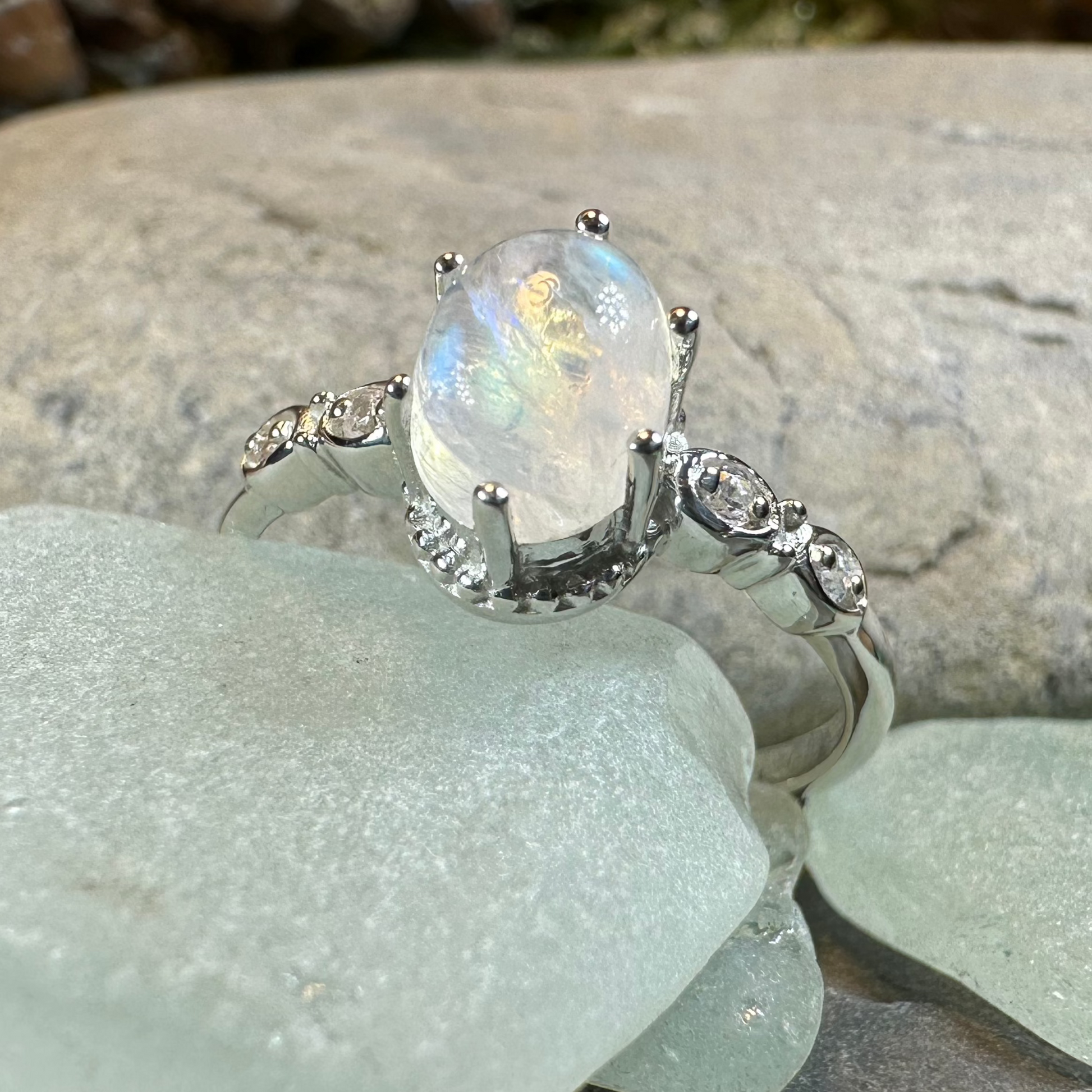 Diana Moonstone Promise Ring -  - Ring