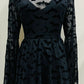 Dracuella Velvet Bat Mini Dress - Gothic Witch Dress - Bell Sleeve Witchy Dress -  - Dress