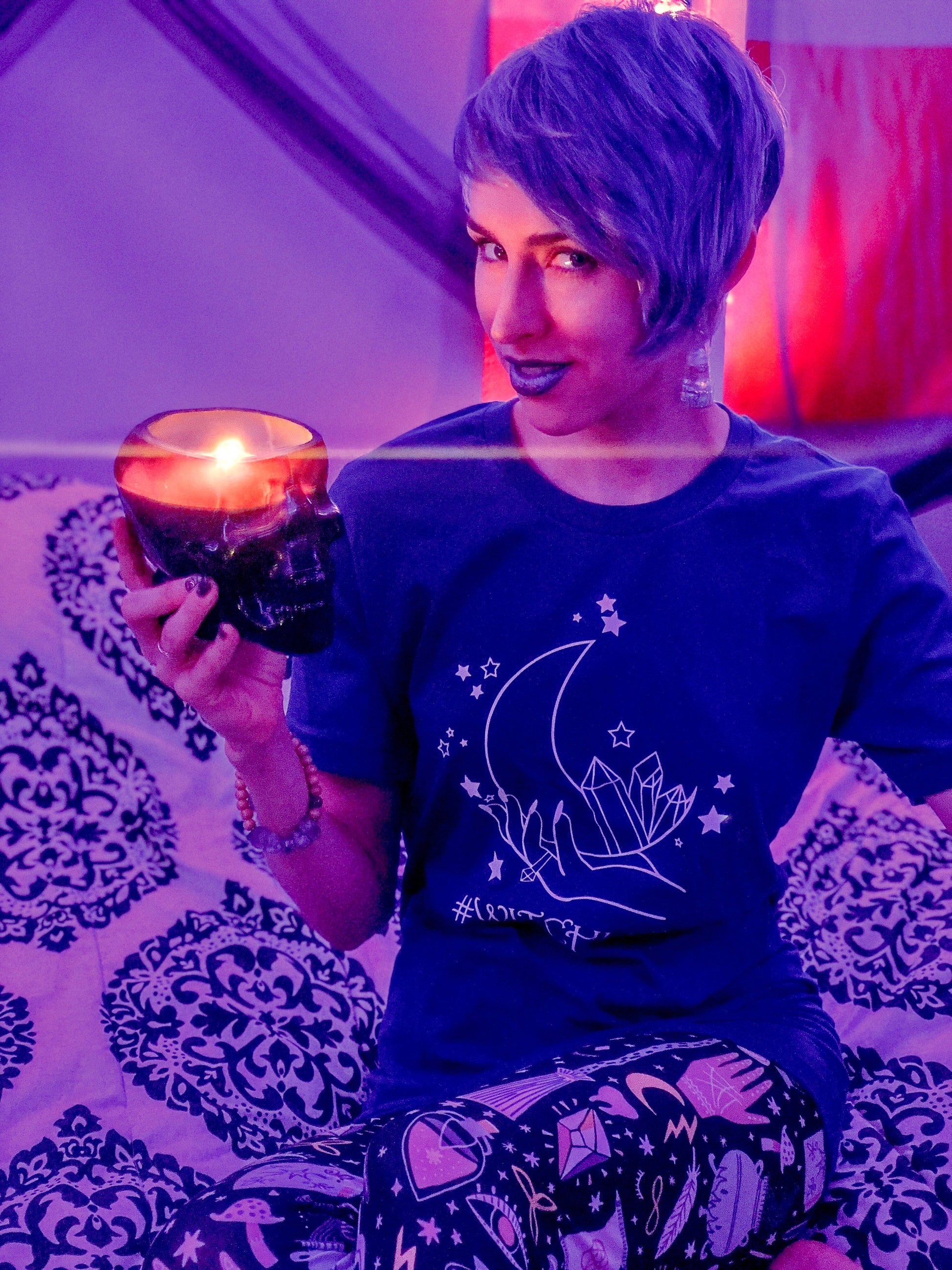 #WitchLife Crystals And Moon Tee - Unisex Shirt -  - Shirts