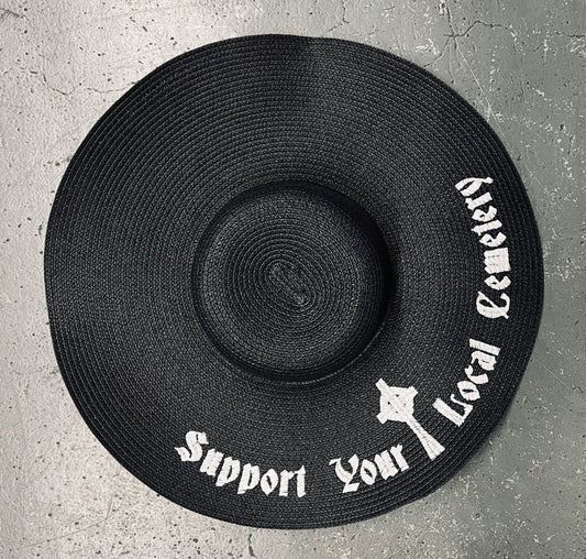 Support Your Local Cemetery XL Brim Floppy Sun Hat