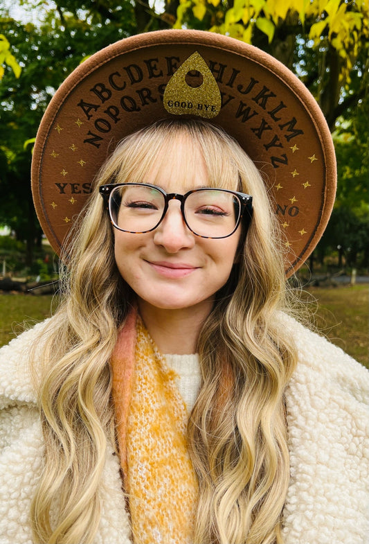 Fox & Fable - Vegan Felt Wide Brim Hat - XL Brim - Caramel - Spirit Board -  - 