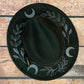 Vegan Felt Wide Brim Hat - Fern Moon - Black/Charcoal -  - 