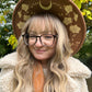 Fox & Fable - Vegan Felt Wide Brim Hat - XL Brim - Caramel - Orchids -  - 