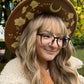 Fox & Fable - Vegan Felt Wide Brim Hat - XL Brim - Caramel - Orchids -  - 