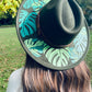 Fox & Fable - Vegan Felt Wide Brim Hat - XL Brim - Monstera -  - 