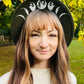 Fox & Fable - Vegan Felt Wide Brim Hat - Olive - Moon Phase -  - 