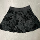 Morbid Mini Skort Gothic Floral - Velvet Flocked Skirt - Alternative Fashion Skort -  - Skorts