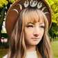 Fox & Fable - Vegan Felt Wide Brim Hat - Caramel - Moon Phase -  - 