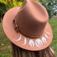 Fox & Fable - Vegan Felt Wide Brim Hat - Caramel - Moon Phase -  - 