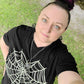 Heart Spider Web Unisex Gothic Romance Tee