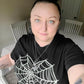 Heart Spider Web Unisex Gothic Romance Tee