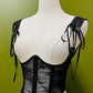 Lydia Floral Lace Corset - Waist Cinching Gothic Corset - Victorian Style Bustier -  - Corset