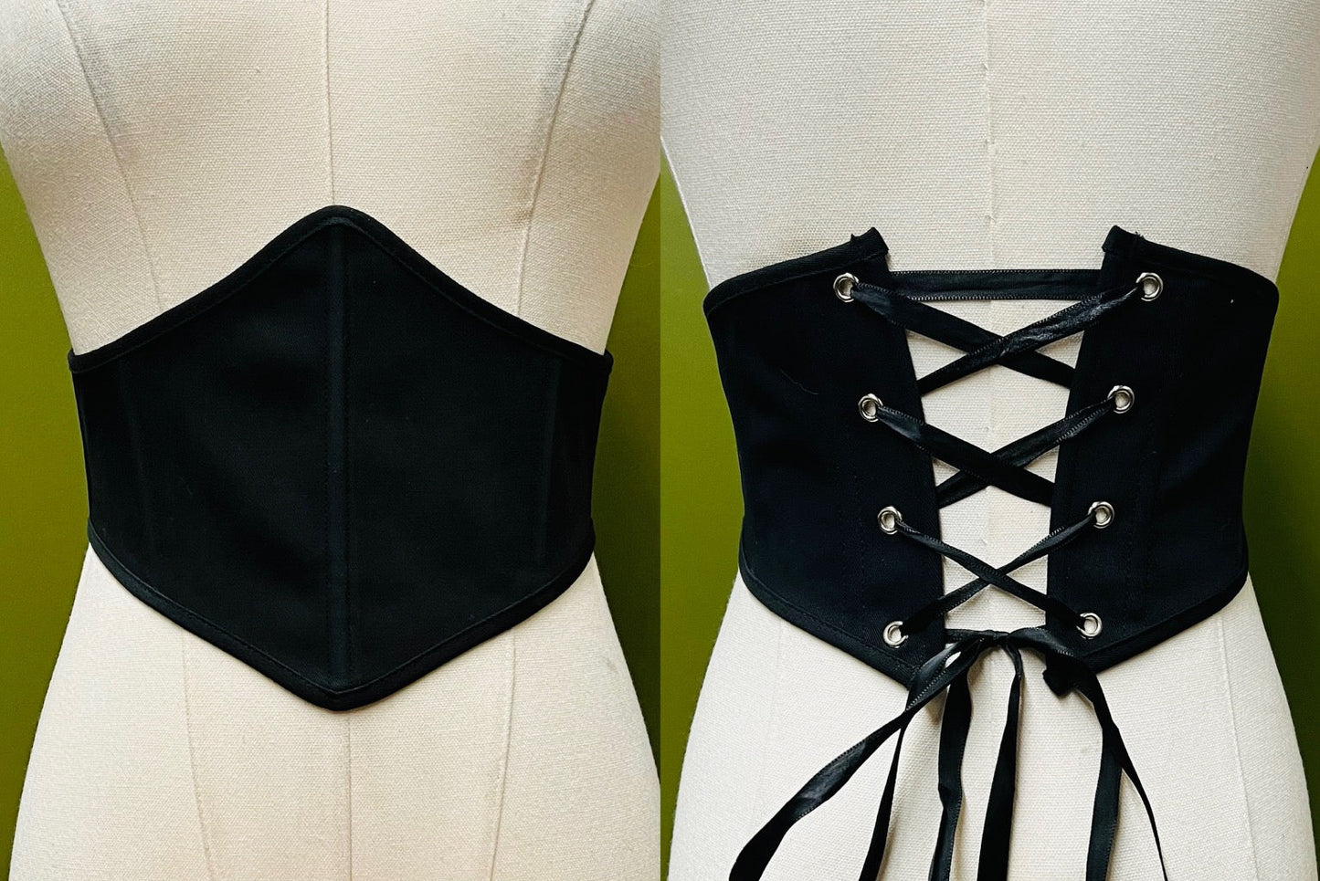 Morrigan Reversible Corset Belt - Celtic Goddess Waist Cincher - Gothic Witchy Belt