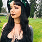 Vegan Felt Hat - White Floral -  - 