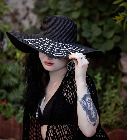 Floppy Sun Hat - XL Brim - Widow's Web -  - 