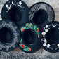Vegan Felt Wide Brim Hat - XL Brim - "Venus Fly Traps" -  - 
