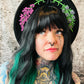 Vegan Felt Wide Brim Hat - "Life & Death of the Snapdragon" -  - 