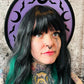 Vegan Felt Wide Brim Hat - "Lavender Bat Moon" -  - 