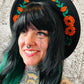 Vegan Felt Wide Brim Hat - "Poppies" -  - 
