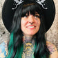 Vegan Felt Wide Brim Hat - XL Brim - "Dragons" -  - 