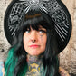 Vegan Felt Wide Brim Hat - XL Brim - "Palmistry" -  - 