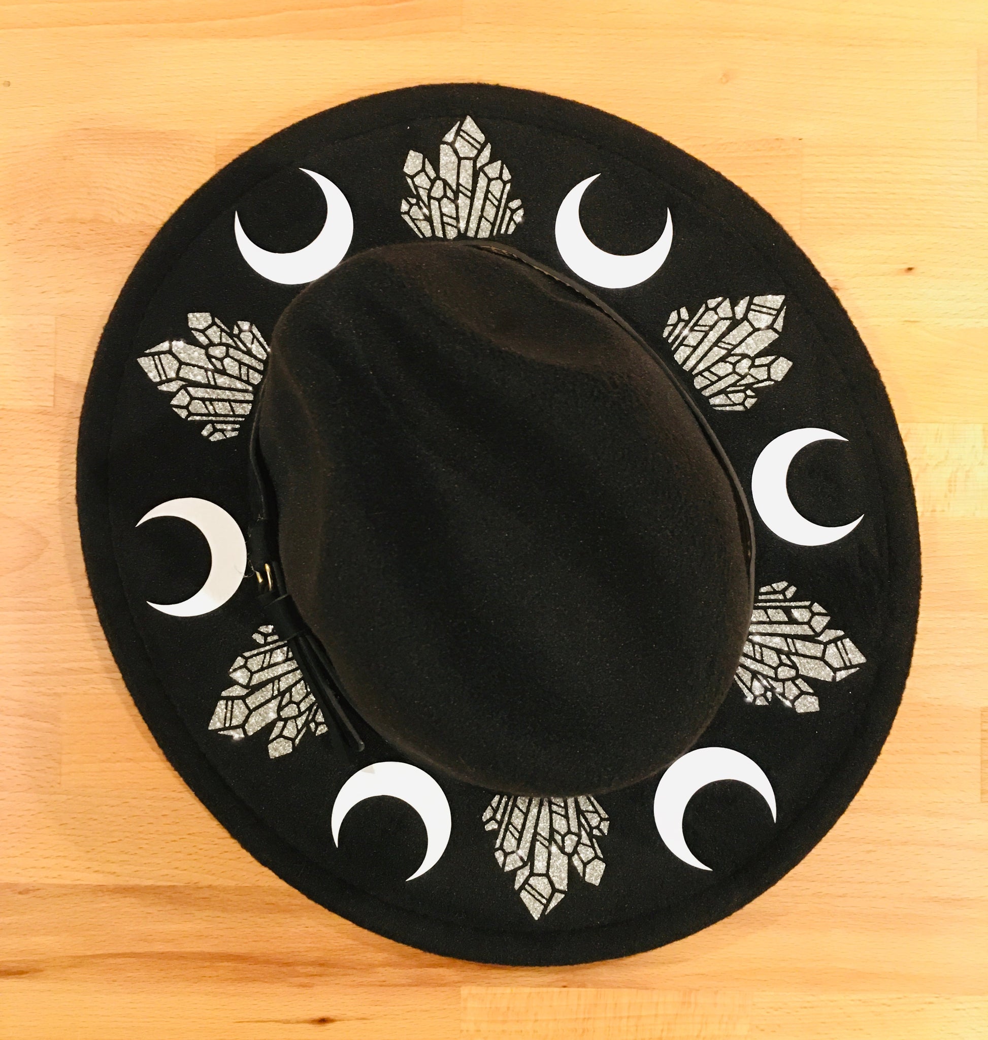 Vegan Felt Hat - Moons & Crystals -  - 