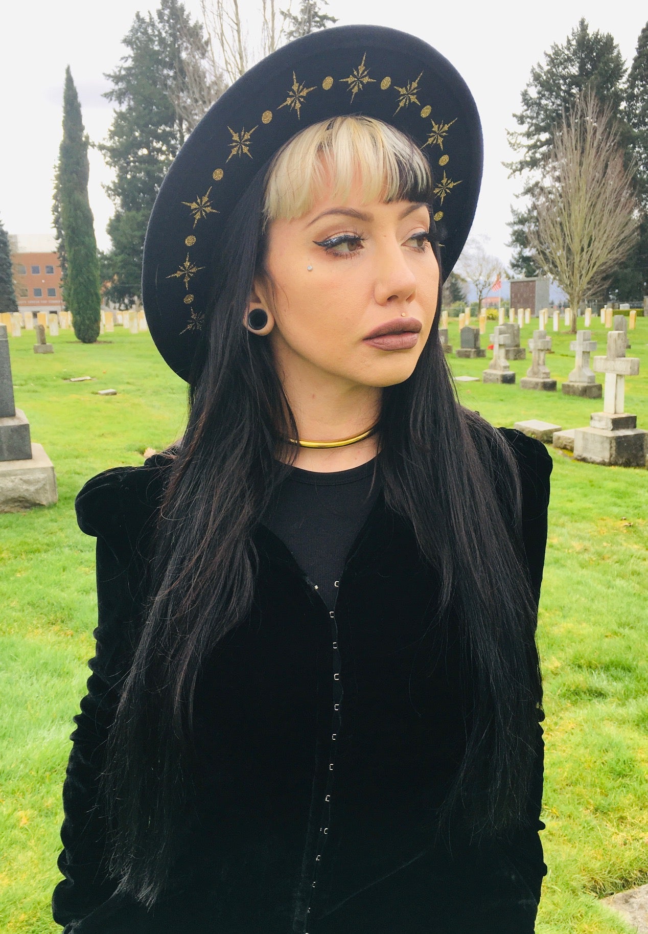 Vegan Felt Hat - Starburst Crown -  - 