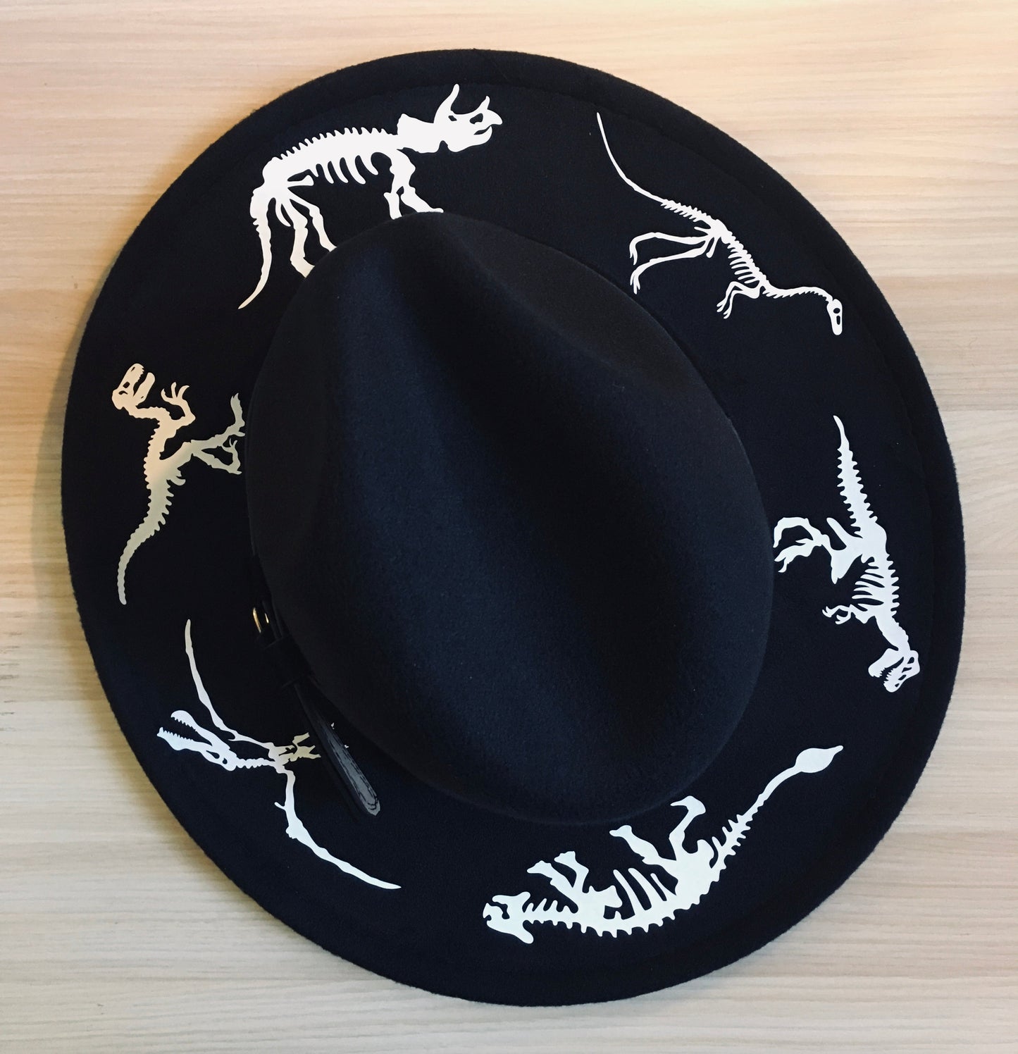 Vegan Felt Hat - Dino Skeletons -  - 